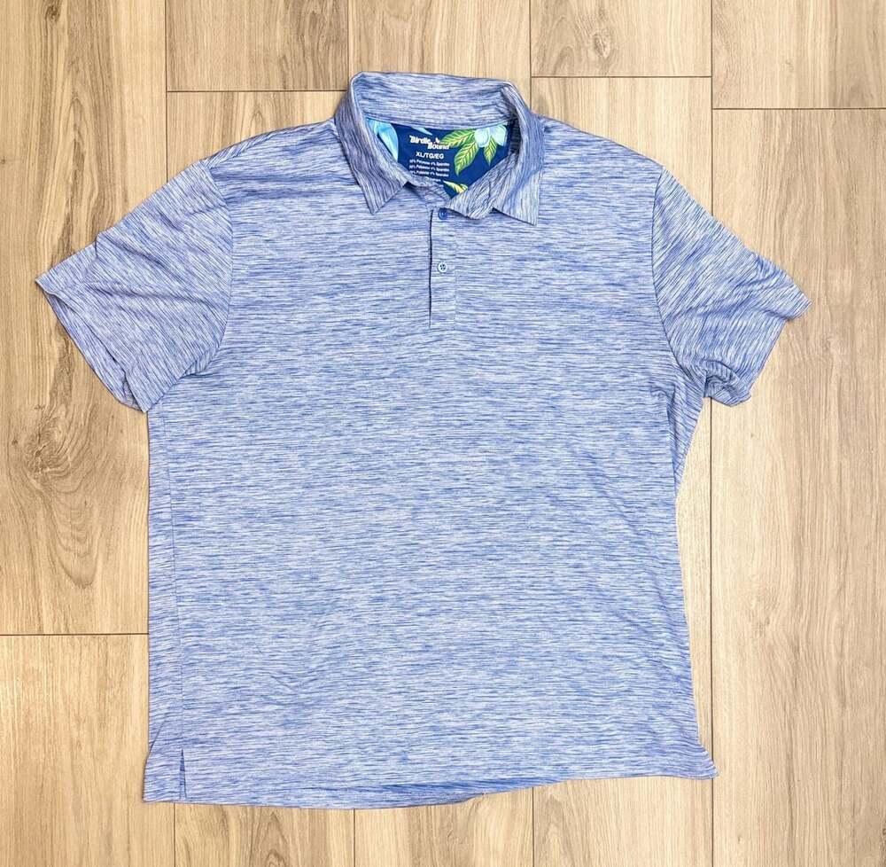 Birdie Bound Blue Space Dye Golf Polo Shirt XL